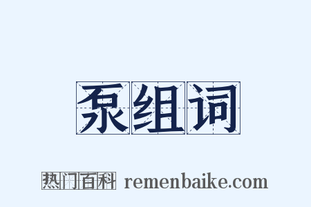 泵组词是什么意思的图片